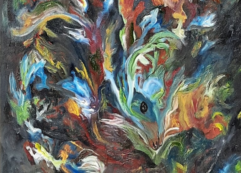 shaman-oil-painting-Studio-Ananta-spiritual-libre-essence-anuragk-gupta
