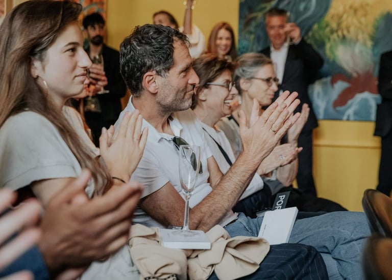 Dynamic shots from 'Portraits by Kaan Architecten' book launch event in Rotterdam.