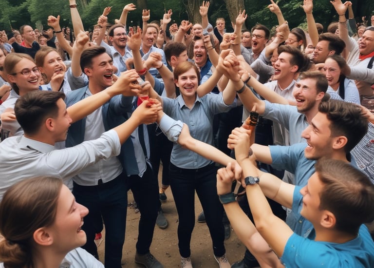 A street musician plays the guitar near a microphone stand in an urban setting. The musician wears a flat cap, sweater, jeans, and sneakers. The background shows reflections of the city architecture on glass. A suitcase and bags are placed nearby, hinting at a traveling performer.