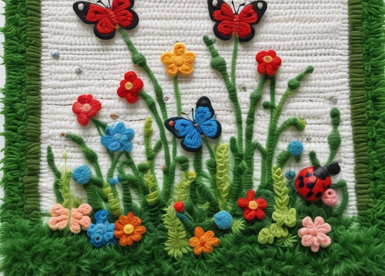 A vibrant assortment of colorful crochet yarns and tools.