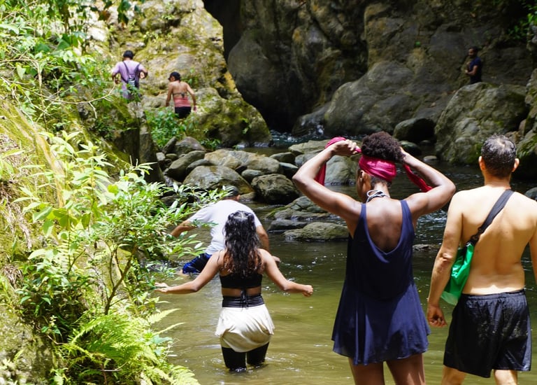 Hidden Waterfall in the Sierra Nevada of Santa Marta