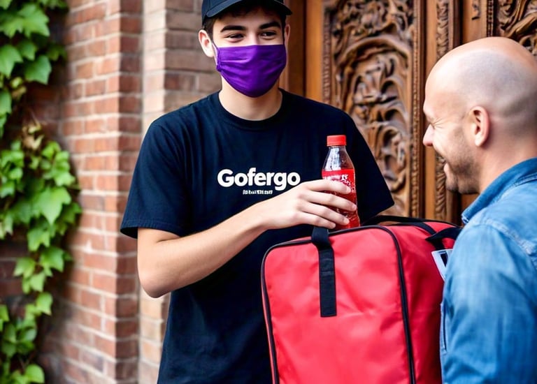 The customer receiving the his errand work products