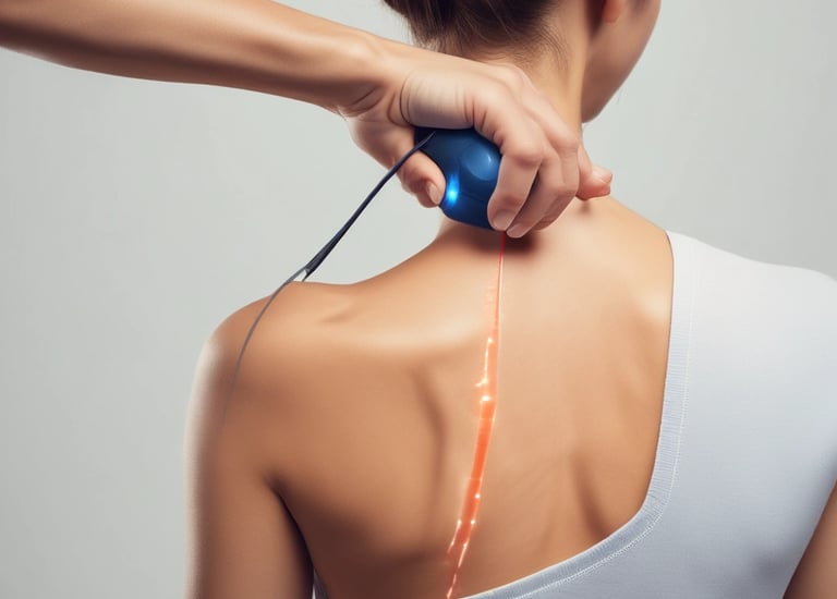 A collection of chiropractic tools on a clean table.