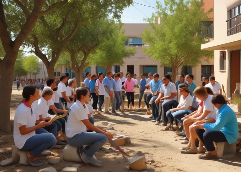 a man riding a skateboard down a street next to tall buildings