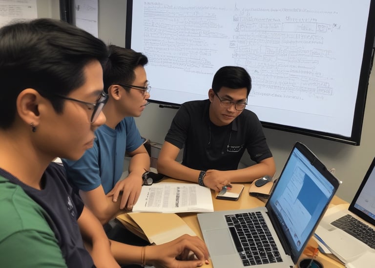 A team brainstorming digital strategies.