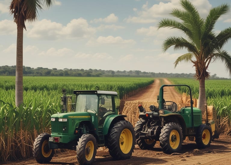 A field of sugarcane ready for harvest.