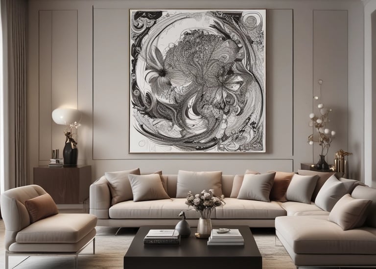 A modern retail space with a sophisticated design, featuring a herringbone-patterned wall made of warm wood tones. The reflection shows the store's name, 'BREITLING,' in bright, illuminated letters. The interior includes various items like stacked cups and other objects on a counter. Large glass windows create a sense of openness, with greenery visible in the foreground, adding a touch of nature to the scene.