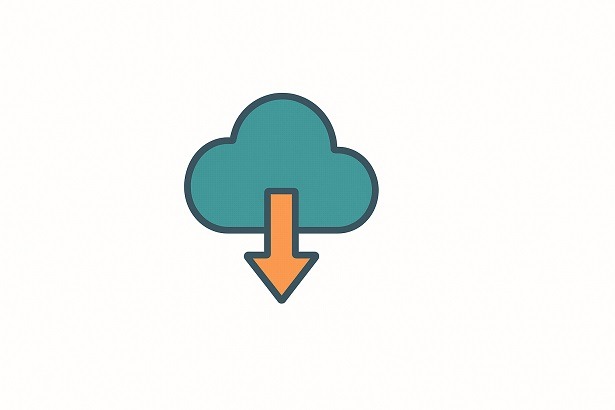 a cloud with an arrow pointing up to the left side of the image