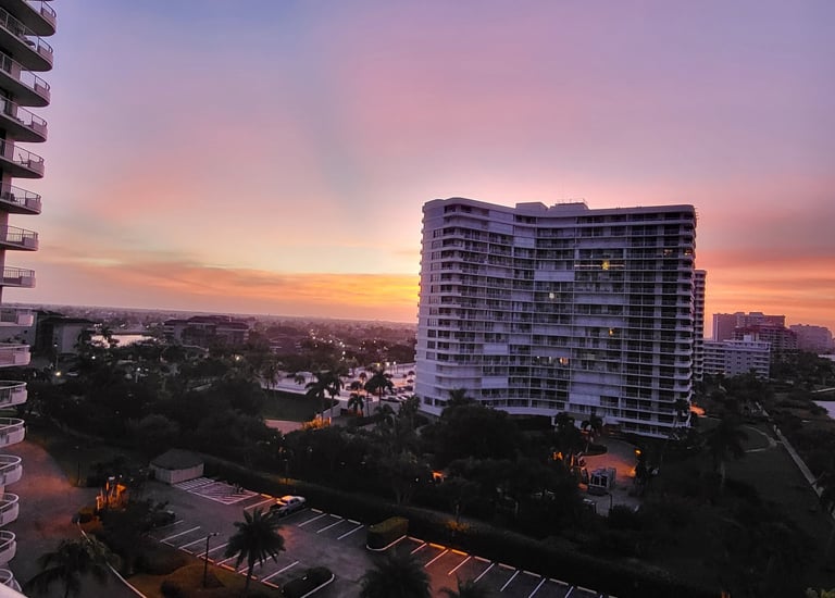 Sunrise views on Marco Island from balcony