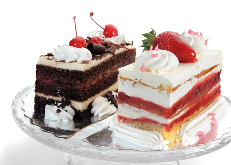 a cake with a slice of cake on top of it