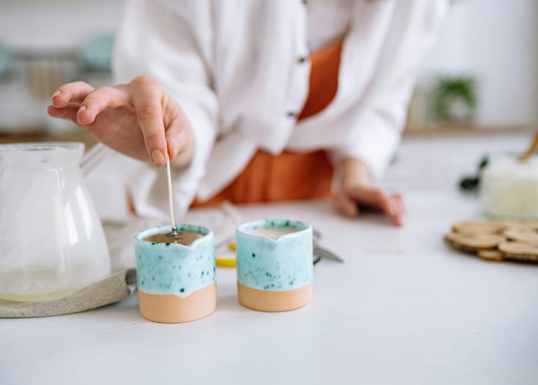 a woman is preparing to serve a meal