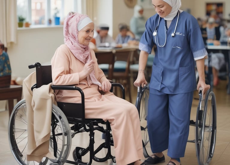 a nurse and a nurse in a hospital room