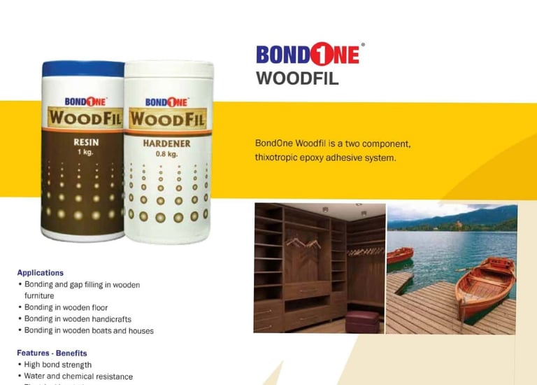 Bondone Woodfil for wood repair application
