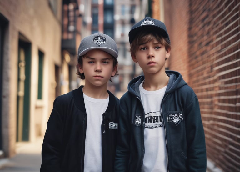 A modern design showcasing a variety of custom hats.