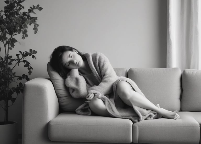 A serene therapy session with a calm environment.