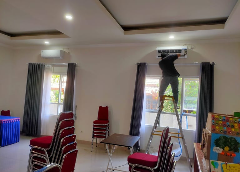 service, cuci, pasang, dan jual beli AC bekas untuk rumah, kos, toko, dan kantor Di Wates,Kulonprogo