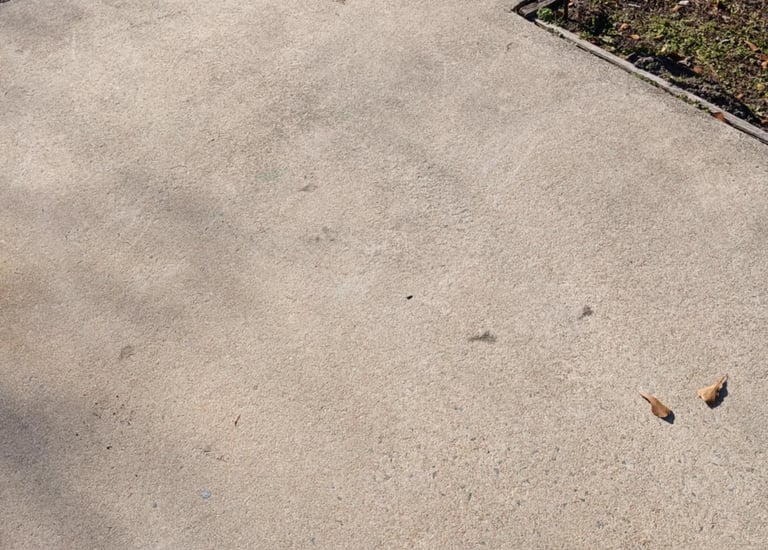 After driveway cleaning