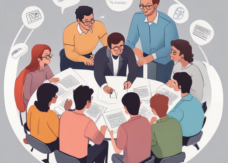 Employee and designer came to gather to discuss about design strategy