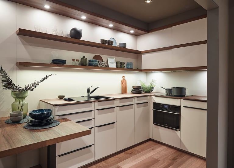 Cuisine blanche et simple Ital agencements