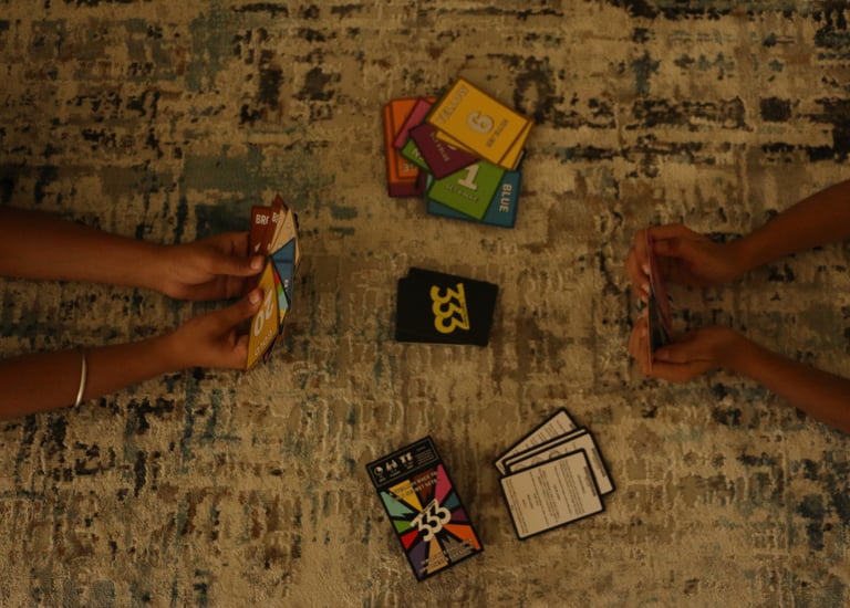 People Playing 333 Card Game