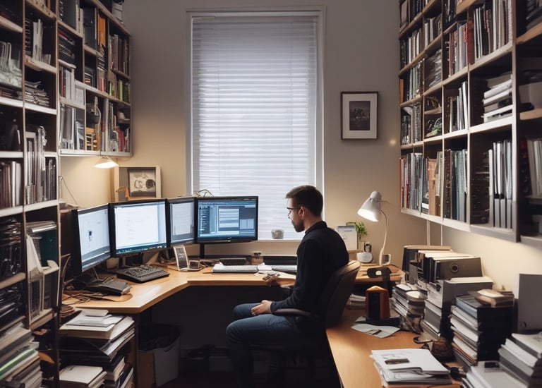 A security camera mounted on a wall with visible cables. The wall has a textured surface with horizontal lines, and the background is a clear blue sky.