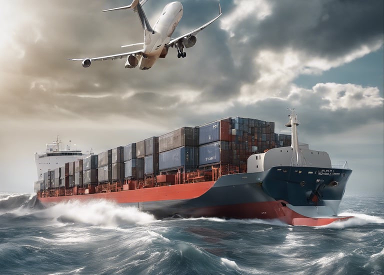 brown and red shipping containers