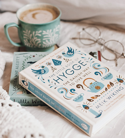 books with nice covers and coffee