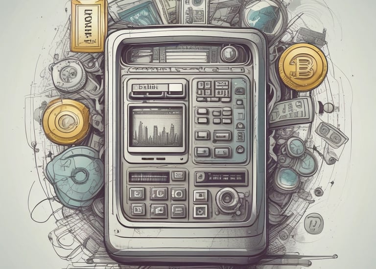 A bustling financial district showcasing modern architecture.
