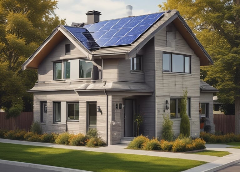 A solar farm with multiple panels under the sun.