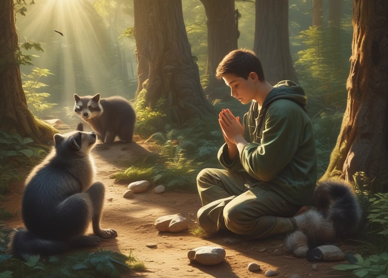 A person meditating in a peaceful environment.