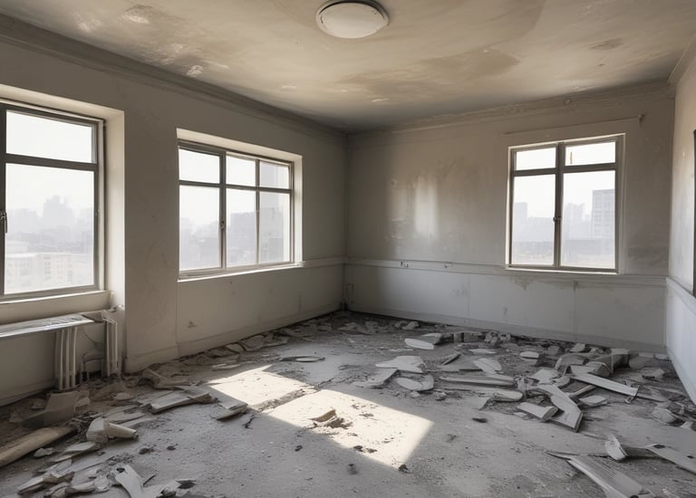 Two workers in orange uniforms are cleaning the street using hoses. They are near a row of parked cars including a red SUV. Behind them are storefronts with signage in Chinese characters and a large tree providing shade.