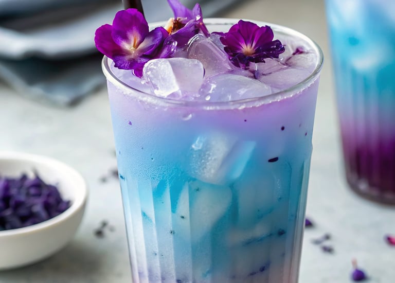 blue and purple drink