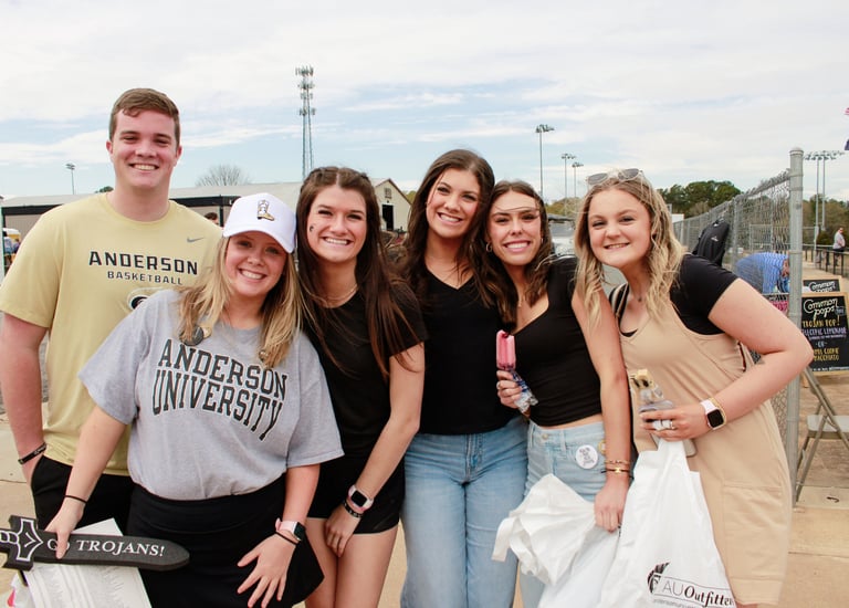 Photo of students at AU football game