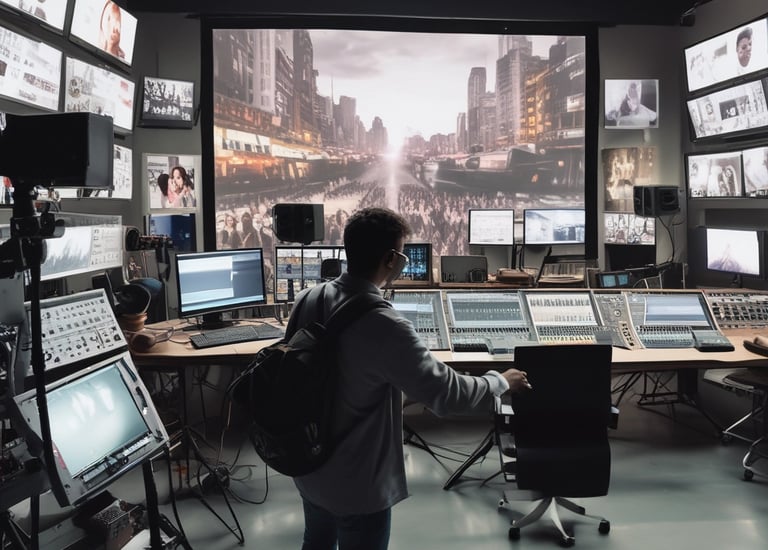 A team brainstorming ideas in a modern office setting.