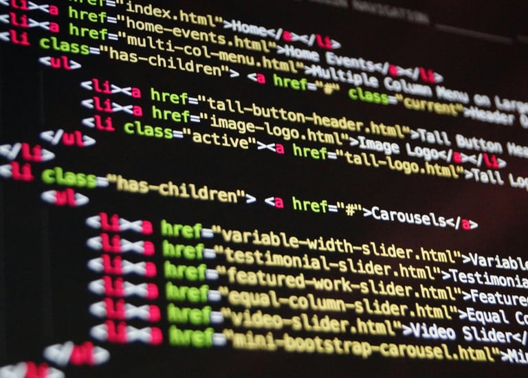 Coding stock image
