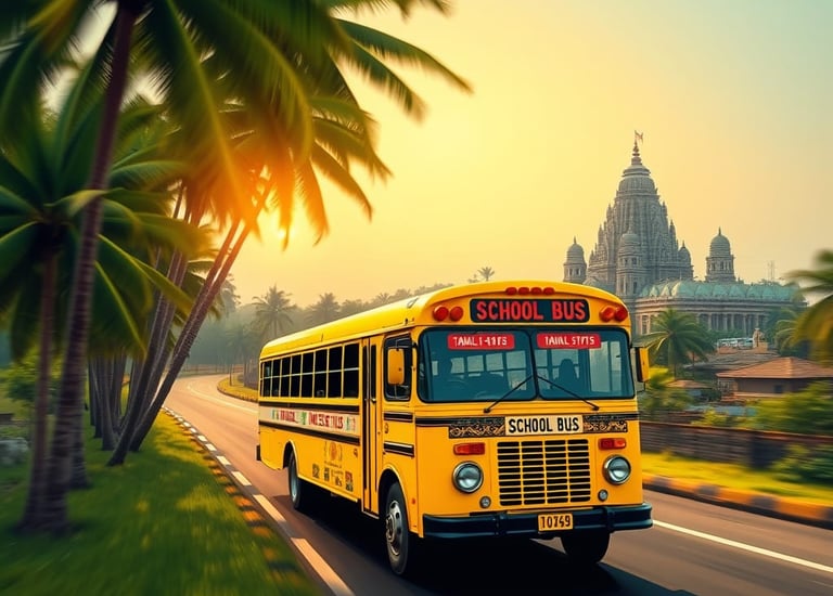 school bus with proper insurance running on the road