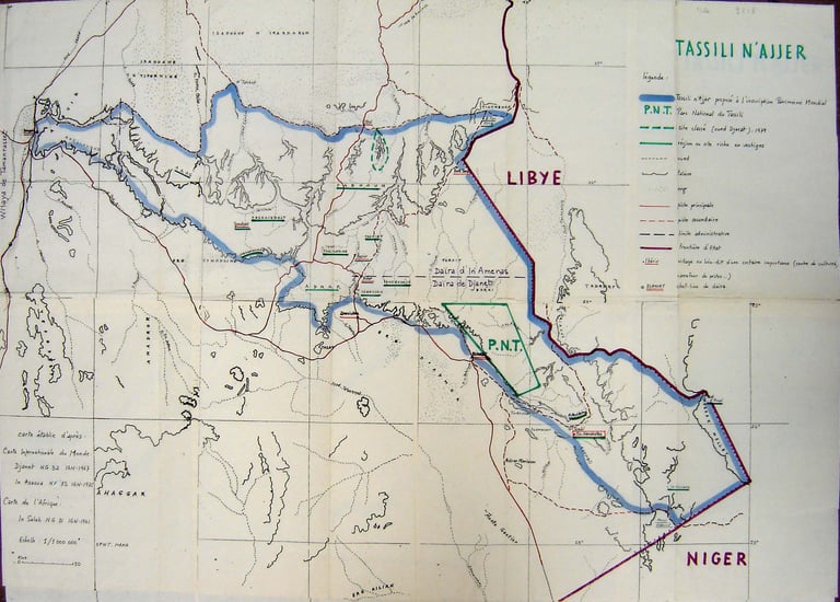 tassili n'ajjer park south algeria map