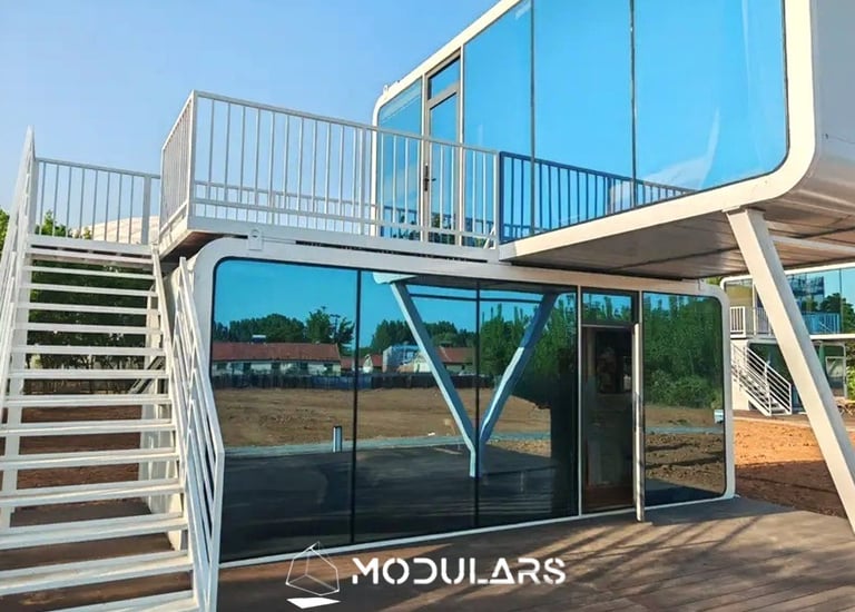 Vivienda modular, casa modular prefabricada doble piso personalizable Modulars VM2A1