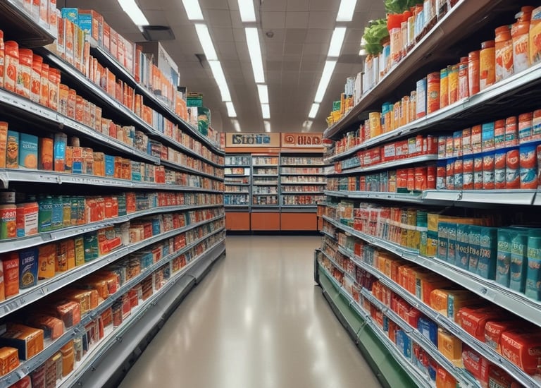 An aerial view of an industrial area featuring several buildings, construction vehicles, machinery, and a variety of scattered equipment. The surrounding landscape includes trees and vegetation, with a main road traversing the site.