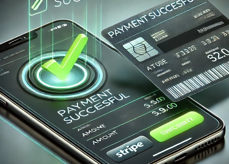 a smartphone phone with a credit card and a credit card