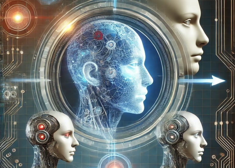 a robot - like head - mounted robot - like headgear