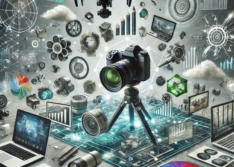 a camera and a camera on a table