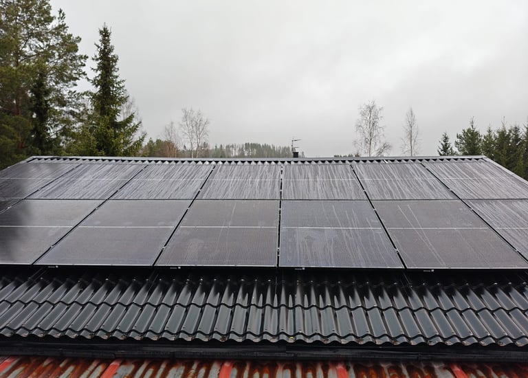 todella siisti aurinkopaneeliasennus