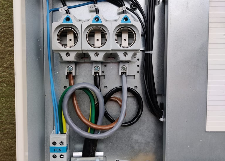 Kaapelointi tehtynä sähkökaappiin todella siististi.