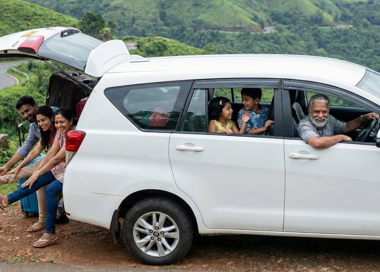 Family-friendly car rental for comfortable travel journeys