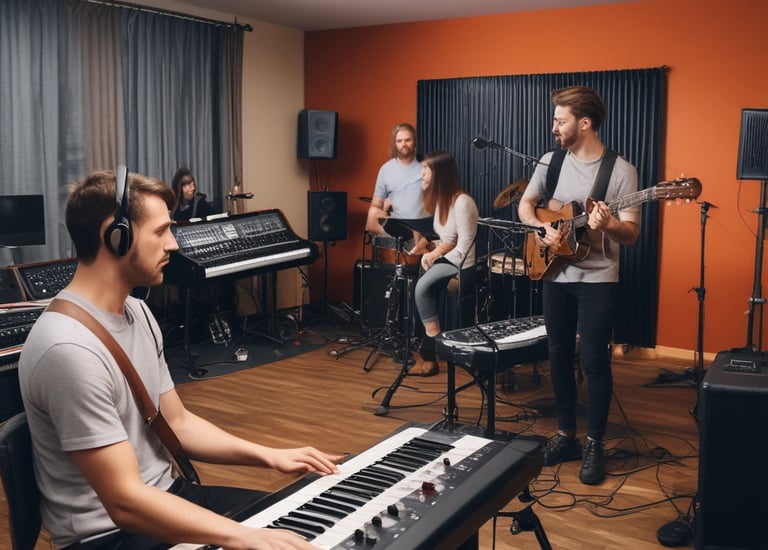 A scene from a music video shoot.