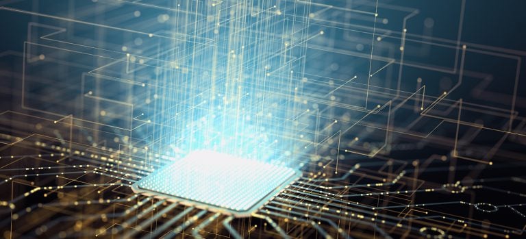 Artist impression of quantum processor