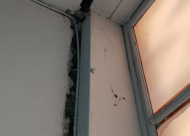 ARBEO cherbourg manche cotentin fissure dans un mur en pierres structure porteuse existante