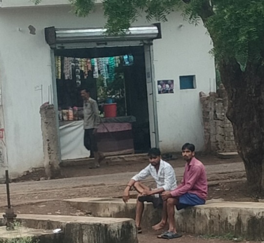Image of people and shop