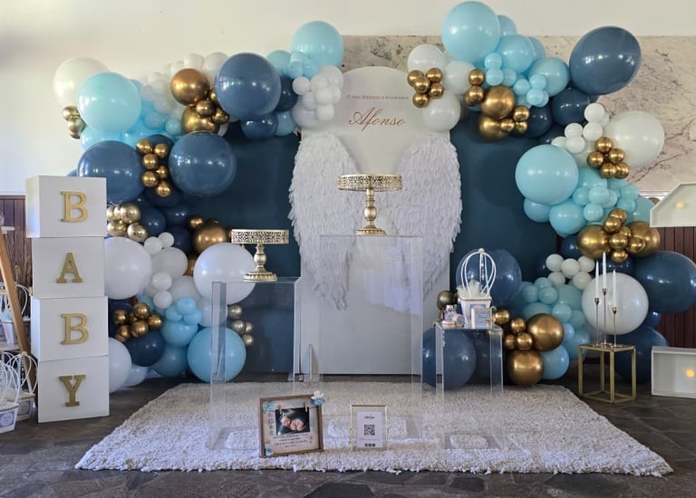 Decoração para batizados e comunhões - Só Pula, Eventos, Animação e Catering